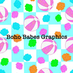 Boho Babes Graphics - Beach balls checkered