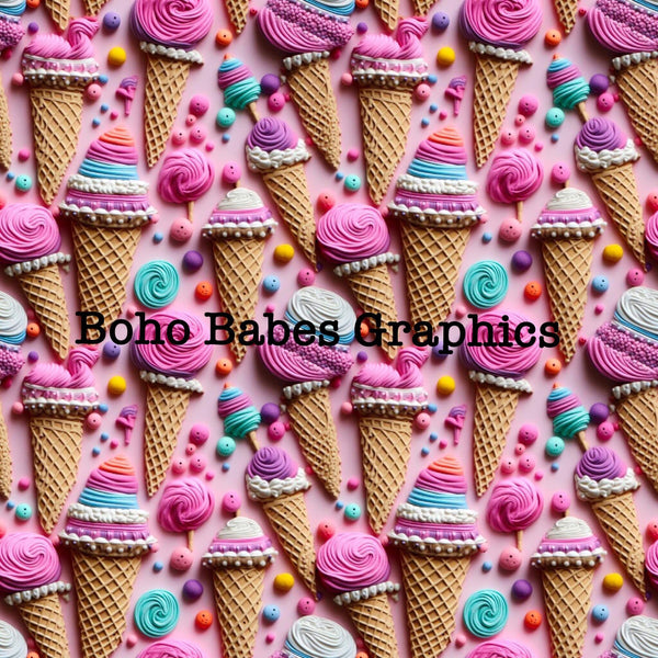 Boho Babes Graphics - Pink cones