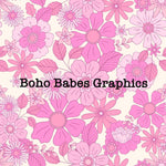 Boho Babes Graphics - Retro Floral Pink