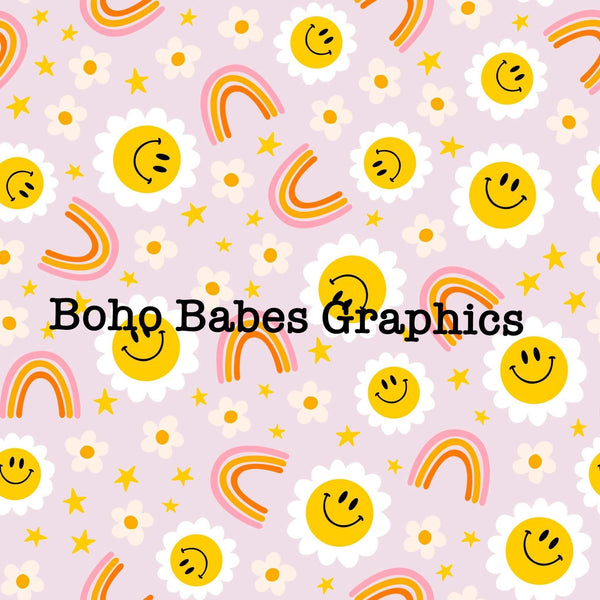 Boho Babes Graphics - Rainbow Smile