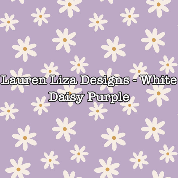 Lauren Liza Designs - White Daisy Purple