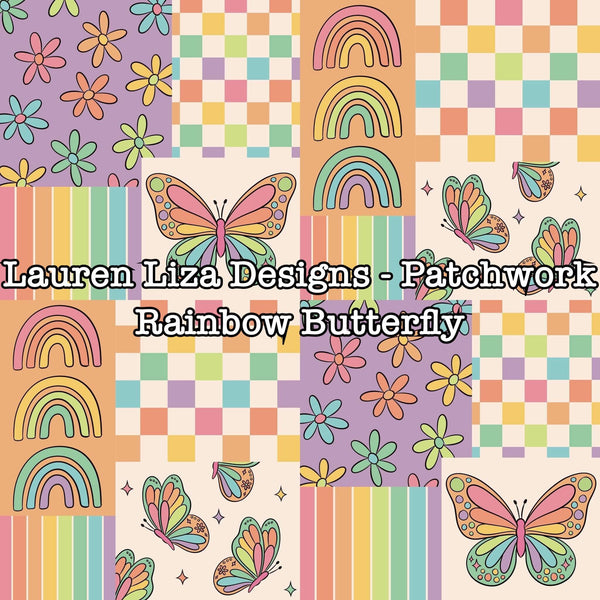 Lauren Liza Designs - Patchwork Rainbow Butterfly