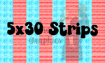 Wallflower Graphics (scrunchies) - 5x30 Watercolor Stars-Stripes Scrunchie Yard