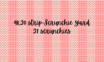 Wallflower Graphics (scrunchies) - Strawberry and Flowers-Gingham 4x20 Scrunchie Yard