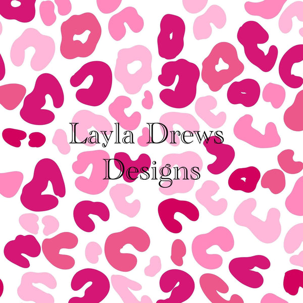 Layla Drew's Designs - Pink Leopard White