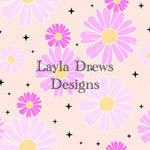 Layla Drew's Designs  - Pink Sketch Florals