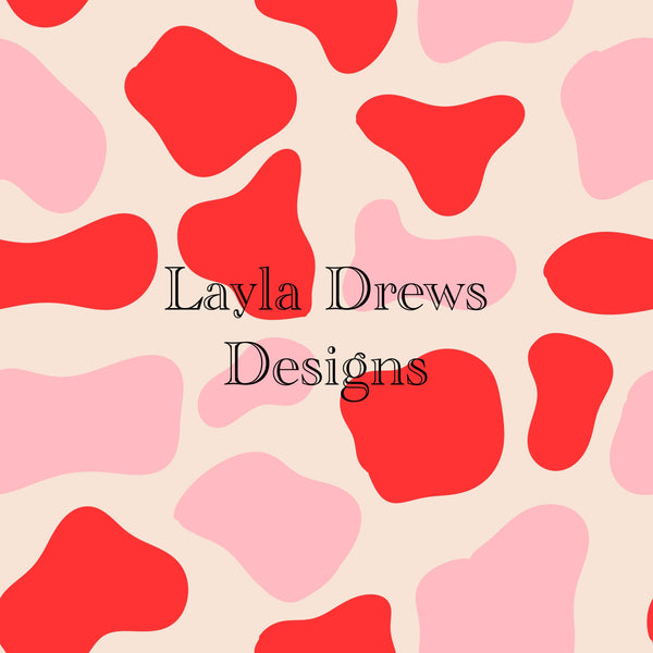 Layla Drew's Designs -Valentines Day Cow Print