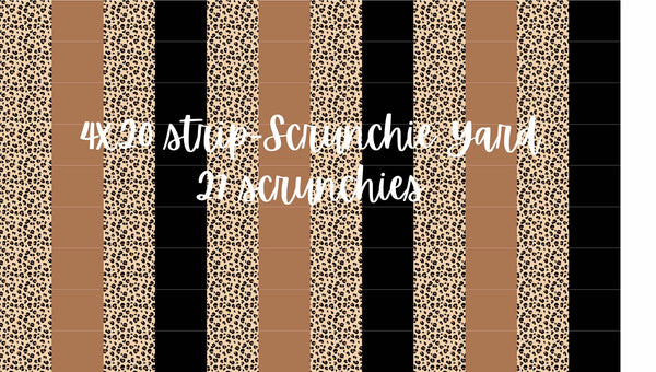 Wallflower Graphics (scrunchies) - Brown-Black-Leopard 4x20 Scrunchie Yard