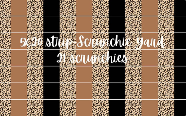 Wallflower Graphics (scrunchies) - Brown-Black-Leopard 5x20 Scrunchie Yard