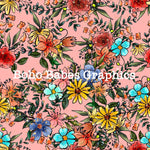 Boho Babes Graphics - Coral floral