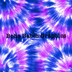 Boho Babes Graphics - Blue purple tie dye