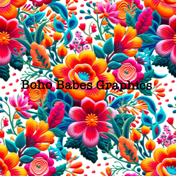 Boho Babes Graphics - Bright embroidery 2