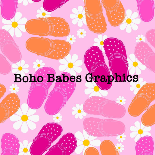 Boho Babes Graphics - Croc Pink