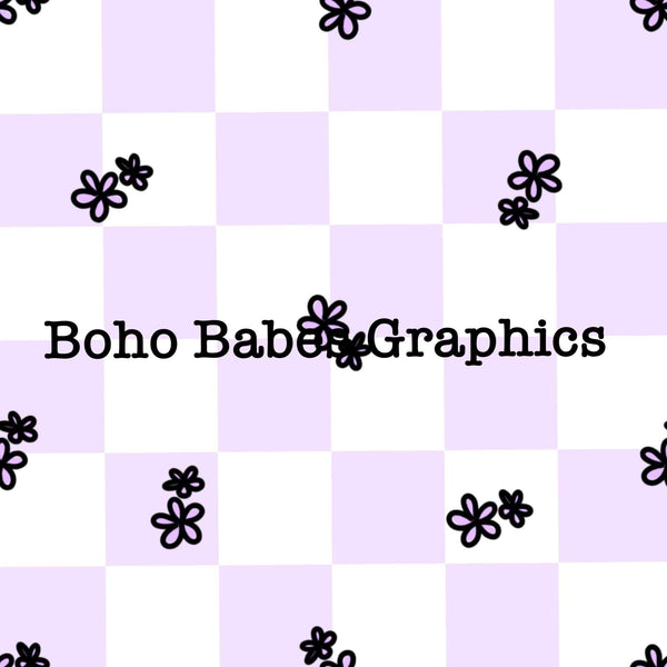 Boho Babes Graphics - Dainty floral purple