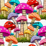 Boho Babes Graphics - Bright mushroom