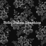 Boho Babes Graphics - Black embroidery