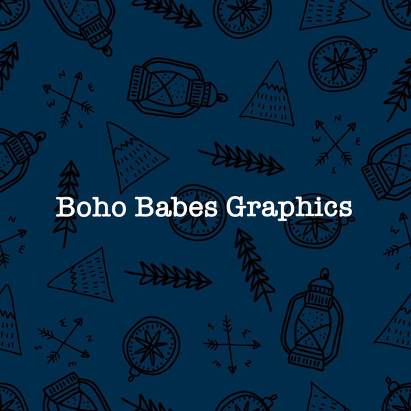 Boho Babes Graphics - Camping blue