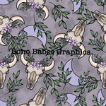 Boho Babes Graphics - Boho cow gray