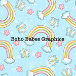 Boho Babes Graphics - Butterfly rainbow