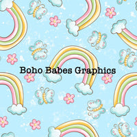 Boho Babes Graphics - Butterfly rainbow