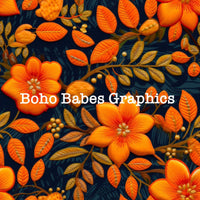 Boho Babes Graphics - Fall embroidered floral