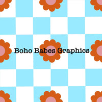 Boho Babes Graphics - Dollar check floral blue