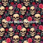 Boho Babes Graphics - Floral skull