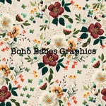 Boho Babes Graphics - Floral cream background