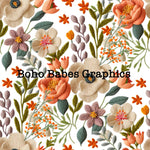 Boho Babes Graphics - Embroidery floral