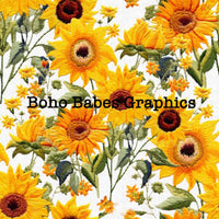 Boho Babes Graphics - Embroidery sunflower