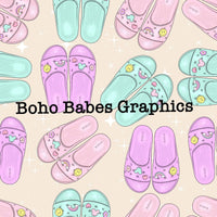 Boho Babes Graphics - Croc slides