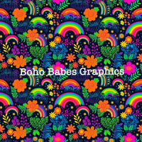 Boho Babes Graphics - Neon rainbows