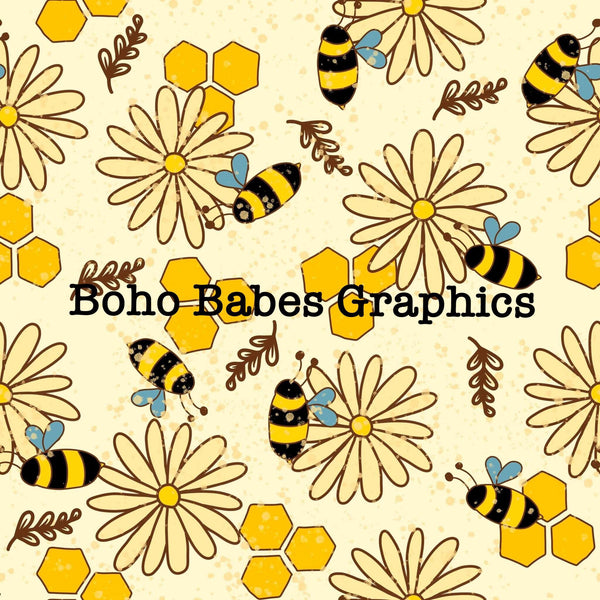 Boho Babes Graphics - Hand drawn bees