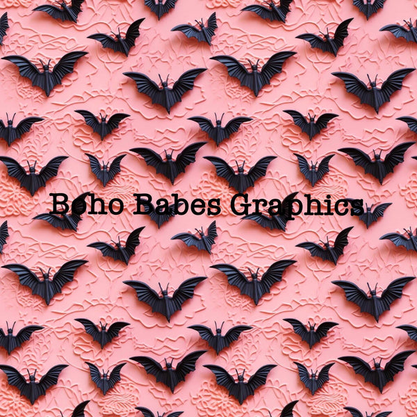 Boho Babes Graphics - Peach bats