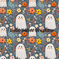 Boho Babes Graphics - Ghost embroidered