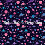 Boho Babes Graphics - Pink purple space