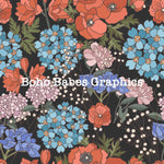 Boho Babes Graphics - Flower Gray