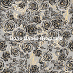 Boho Babes Graphics - Gray Gold Floral