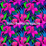 Boho Babes Graphics - Neon lilies