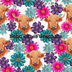 Boho Babes Graphics - Highland cow