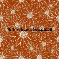 Boho Babes Graphics - Line Floral Camel