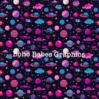 Boho Babes Graphics - Neon pink space