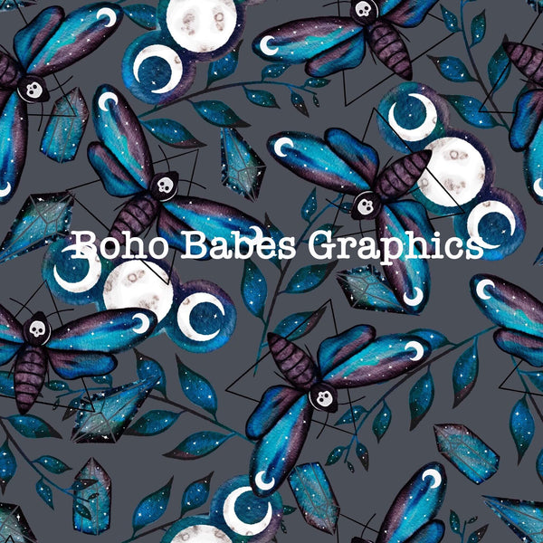 Boho Babes Graphics - Moth Moon