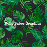 Boho Babes Graphics - Leaves gray