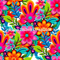 Boho Babes Graphics - Neon embroidery