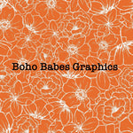 Boho Babes Graphics - Line Floral2 Rust