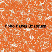 Boho Babes Graphics - Line Floral2 Rust