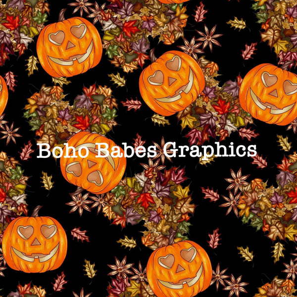 Boho Babes Graphics - I love fall Black