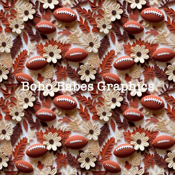 Boho Babes Graphics - Light tan football