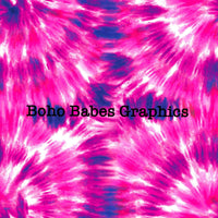 Boho Babes Graphics - Pink navy tie dye